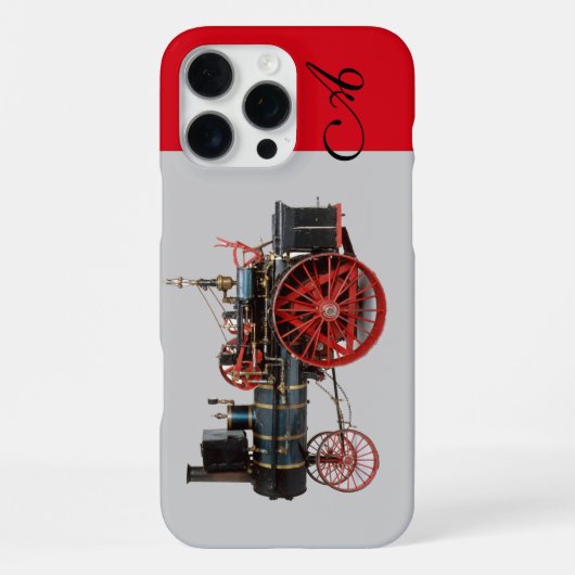 VINTAGE STOOMLOCOMOTIEF MONOGRAM iPhone HOESJE (Achterkant)