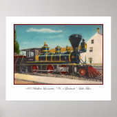 Vintage Stoomlocomotief Poster (Voorkant)