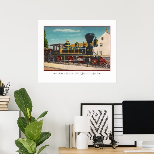 Vintage Stoomlocomotief Poster (Thuiskantoor)