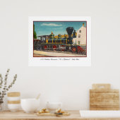 Vintage Stoomlocomotief Poster (Keuken)