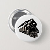 vintage stoomlocomotief ronde button 5,7 cm (Voorkant /achterkant)