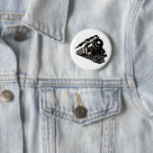 vintage stoomlocomotief ronde button 5,7 cm (In situ)