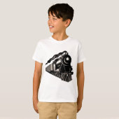 vintage stoomlocomotief t-shirt (Voorkant volledig)