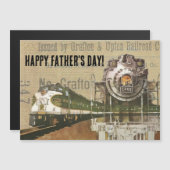 Vintage Stoomlocomotief Trein Stoommachine Steampu (Voorkant / Achterkant)