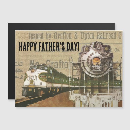 Vintage Stoomlocomotief Trein Stoommachine Steampu (Voorkant / Achterkant)