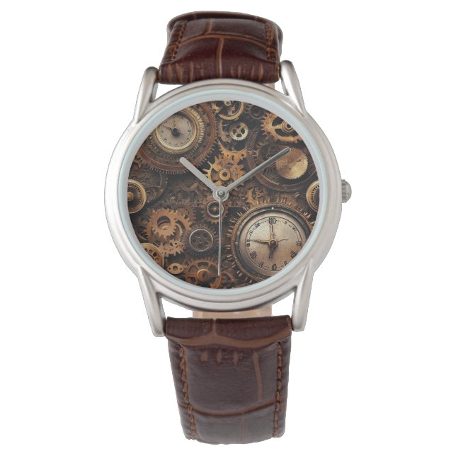 Vintage Stoomstijl Horloge (Voorkant)