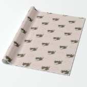Vintage Stoomtech Biplane Patroon Cadeaupapier (Uitgerold)