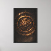Vintage Stoomtech Horloge Canvas Afdruk (Voorkant)