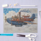 Vintage Stoomtech-luchtschip Tissuepapier (Craft)