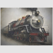 Vintage Stoomtrein Decoupage Tissuepapier (Voorkant)