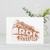 Vintage Stoomtrein Typografie IJzeren Eeuw Kaart (Staand voorkant)
