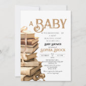 Vintage Storybook Baby Shower Invitation Kaart (Voorkant)