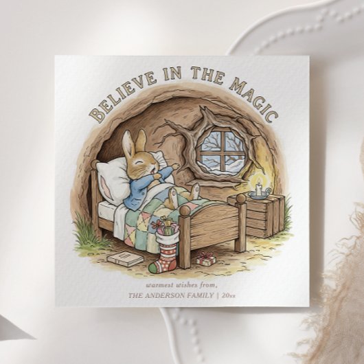 Vintage Storybook Peter Rabbit Feestdagenkaart