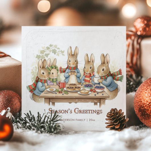 Vintage Storybook Peter Rabbit Feestdagenkaart