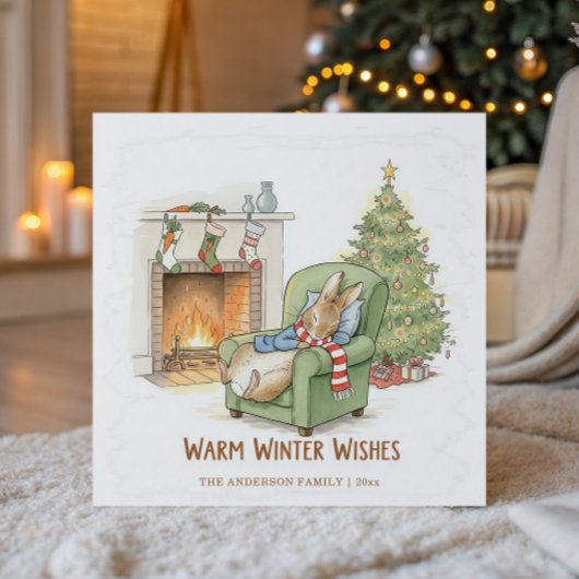 Vintage Storybook Peter Rabbit Feestdagenkaart