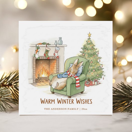 Vintage Storybook Peter Rabbit Feestdagenkaart