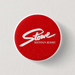 Vintage Stowe, VT buitenwinterpaden skislope Ronde Button 3,2 Cm