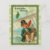Vintage Str. Patrick's Day Groetings Briefkaart (Voorkant)