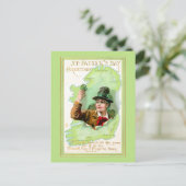 Vintage Str. Patrick's Day Groetings Briefkaart (Staand voorkant)