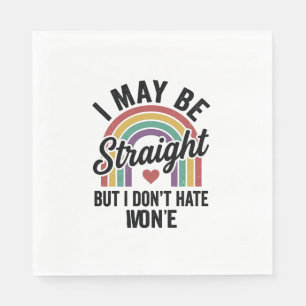 Vintage Straight But Kind Regenboog Pride T-shirt_ Servet