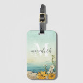 Vintage Strand Monogram Bagagelabel (Voorkant (verticaal))