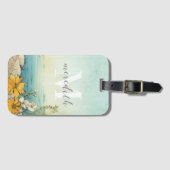 Vintage Strand Monogram Bagagelabel (Voorkant (horizontaal))