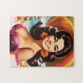 Vintage strand pin-up vrouw legpuzzel (Horizontaal)