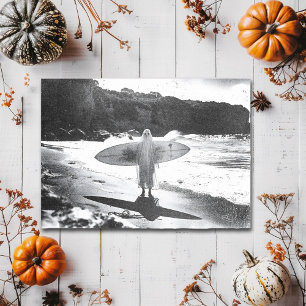 Vintage strand spooky zomer horror briefkaart