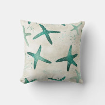 Vintage strand teal abstract zeester kust-