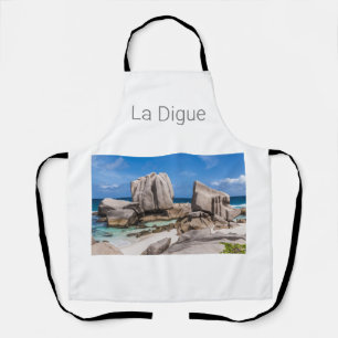 Vintage strand van de Seychellen La Digue Anse Mar Schort