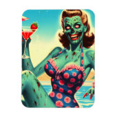 Vintage Strand Zombie Pin-up Magneet (Verticaal)