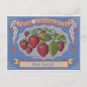 vintage strawberries briefkaart (Voorkant)