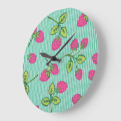 Vintage strawberry clock grote klok (Hoek)