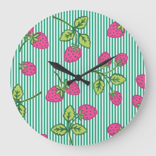 Vintage strawberry clock grote klok (Voorkant)