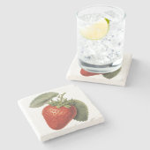 Vintage Strawberry  Stenen Onderzetter (Zijkant)
