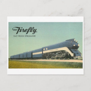 Vintage Streamline-Briefkaart voor stoomlocomotiev Briefkaart