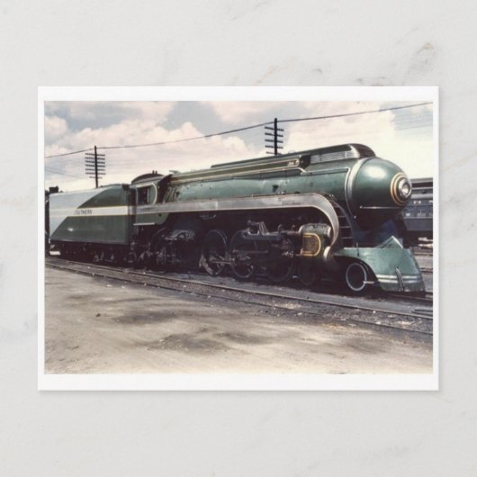 Vintage Streamline-Briefkaart voor stoomlocomotiev Briefkaart (Voorkant)
