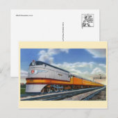 Vintage Streamline-Briefkaart voor stoomlocomotiev Briefkaart (Voorkant / Achterkant)