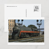 Vintage Streamline-Briefkaart voor stoomlocomotiev Briefkaart (Voorkant / Achterkant)
