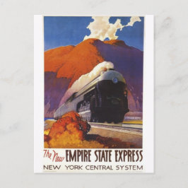 Vintage Streamline-Briefkaart voor stoomlocomotiev Briefkaart