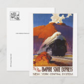 Vintage Streamline-Briefkaart voor stoomlocomotiev Briefkaart (Voorkant / Achterkant)