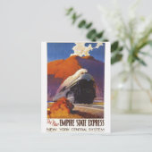 Vintage Streamline-Briefkaart voor stoomlocomotiev Briefkaart (Staand voorkant)