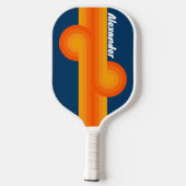 Vintage Streep Loop Pickleball Paddle met Naam (Achterkant)