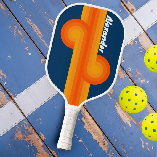 Vintage Streep Loop Pickleball Paddle met Naam