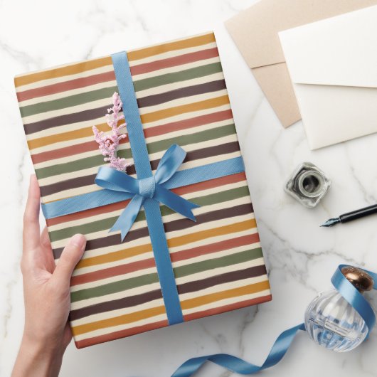 Vintage Strepen Cadeaupapier (Geschenken)