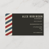 Vintage strepen visitekaartje (Achterkant)