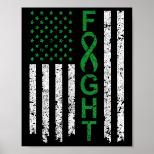 Vintage Strijd Mentale Gezondheid Groene Lint Us V Poster