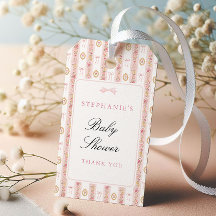 Vintage Strik Baby Shower Roze Bloemen