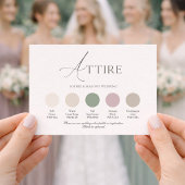 Vintage Stripe Wedding Attire Card Kaart