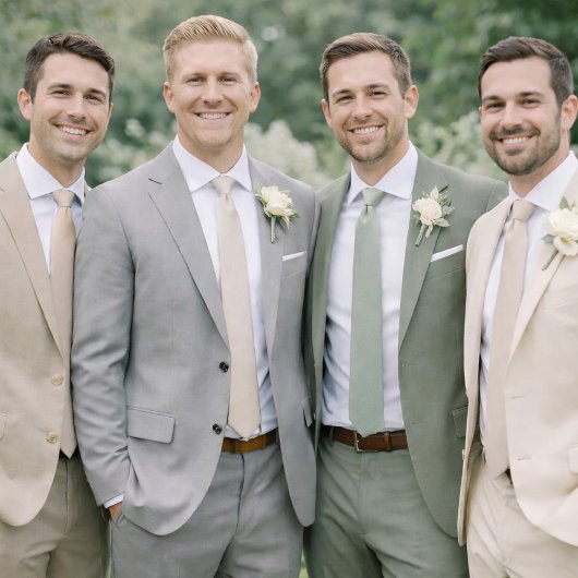 Vintage Stripe Wedding Attire Card Kaart